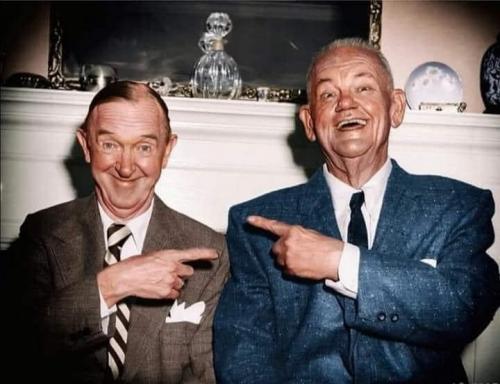 Good Night. Last photo of Stan Laurel & Oliver Hardy.