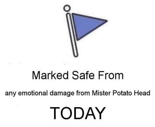 any emotional damage from Mister Potato Head