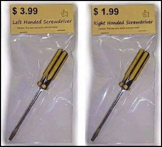 left handed screwdriver