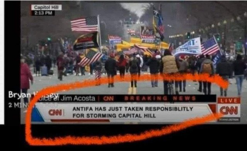 antifa claimed credit for Jan 6th riot