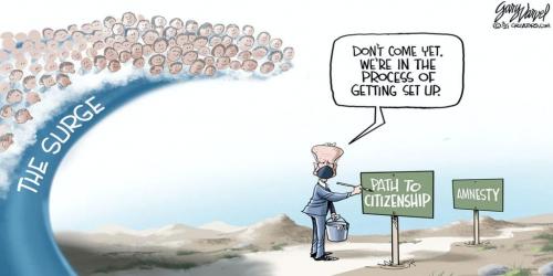 IMMIGRANTS WELCOME CARTOON