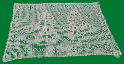 SnowmanTableTopperFullFiletCrochetFinishedwaeermarked