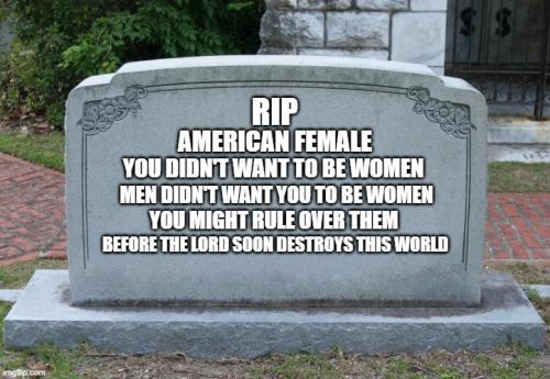 American Female Tombstone