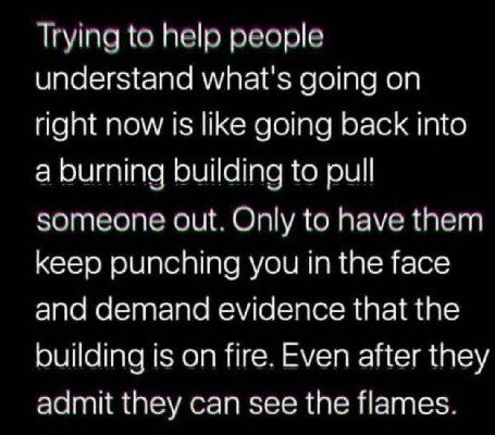 burning building