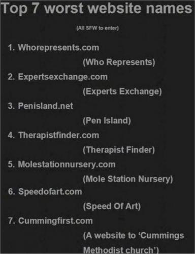 7 worst web addresses