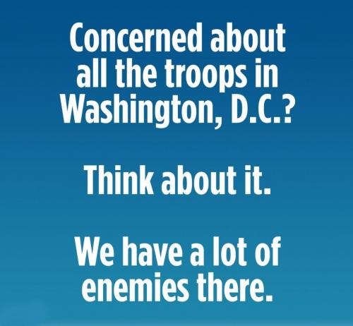 Concerned about all the troops in D.C. - meme