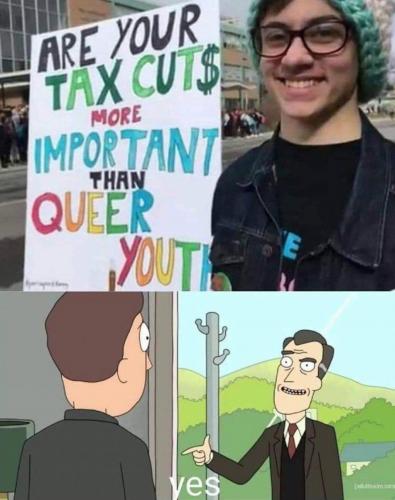 liberty or tranny tax cuts queer youth lgbtxyz bullies dopes cultural marxist gay