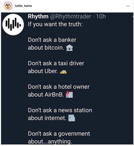 never ask govewrnment about anything liars hotel airbnb bank bitcoin taxy uber news internet