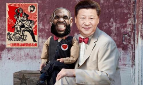 lebraun james xi china stooge nba dumbballer puppet