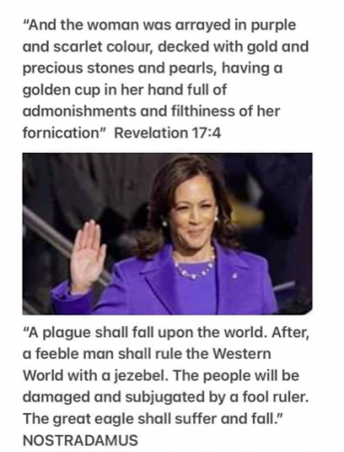 nostradamus revelations predicts kamala and feeble biden