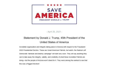 Statement_Trump_2021Apr26_AZFraud_AmPatriots