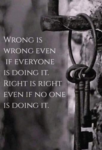 wrong is wrong