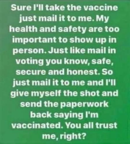 Vaccine - mail it to me