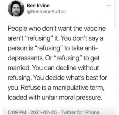 REFUSING