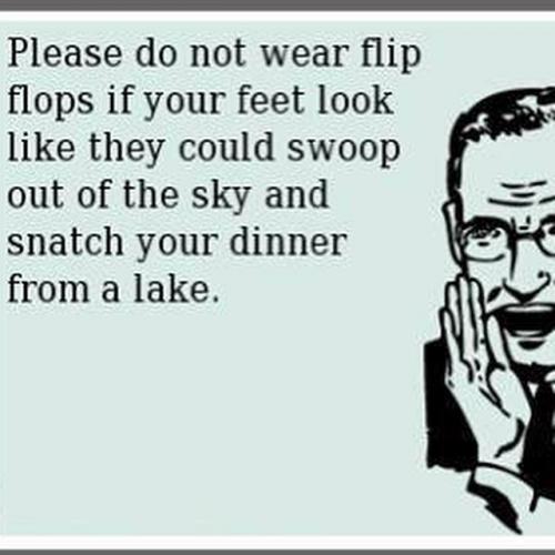 NO FLIP FLOPS