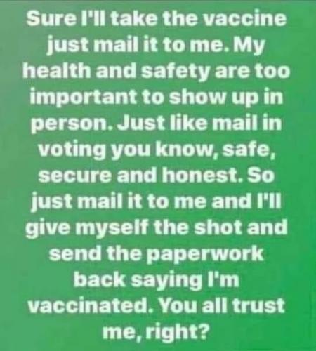 send my vaccine