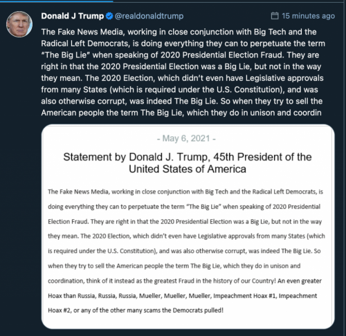Statement_Trump_2021May6_MediaDems_Lies