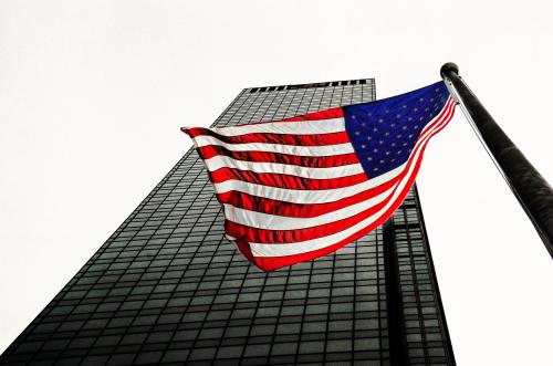 The flag highlighted