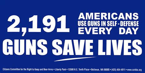 Guns saves lives  2191 daily