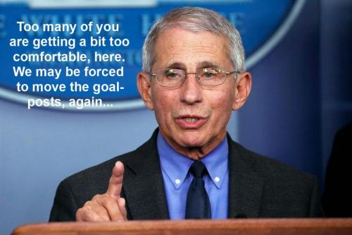 Fauci - We may be forced to move the goalposts, again - control meme