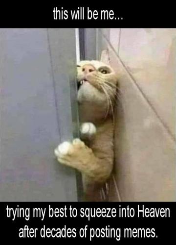 trying my best to squeeze into Heaven