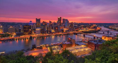 sunrise over pittsburgh