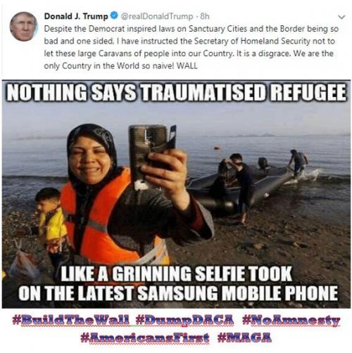 caravan refugee daca border trump tweet