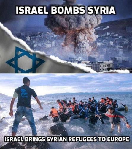 Israel Bombs Syria Sends Refugees to Europe