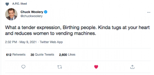 @chuckwoolery tweet mothersday birthing people vending machines