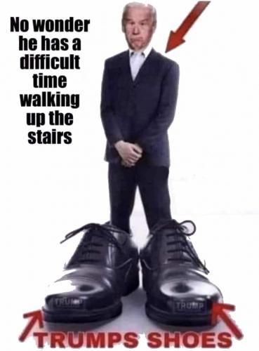 biden in trump's shoes