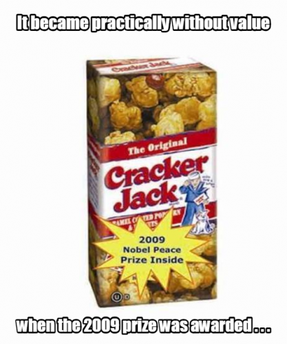 2009 Cracker Jack Nobel Prize - meme