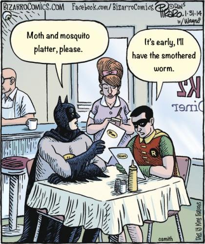 Batman And Robin - Diner - Menu - Cartoon