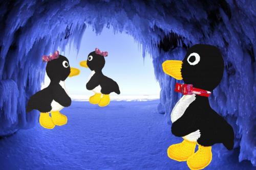 Ice Cave with penguins