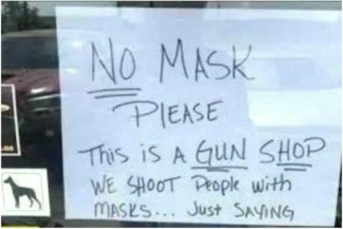 gun shop no masks