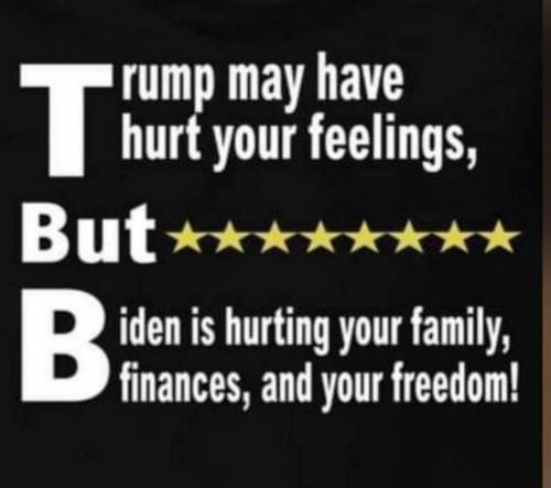 Trump may have hurt your feelings but...