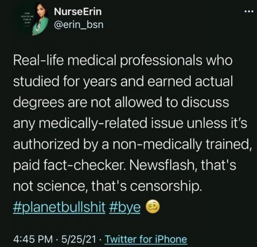 They're afraid of truth being spread