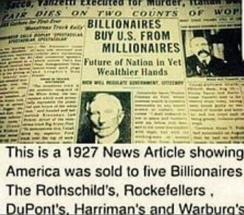 America sold to billionaires