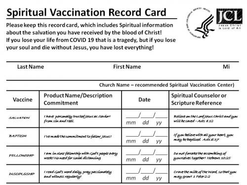 vaccination card spiritual