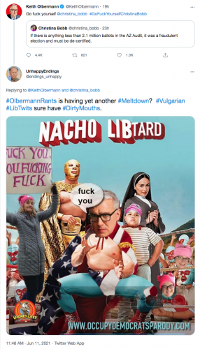 olbermann rants nacho libtard joke punchline twitter @christina_bobb
