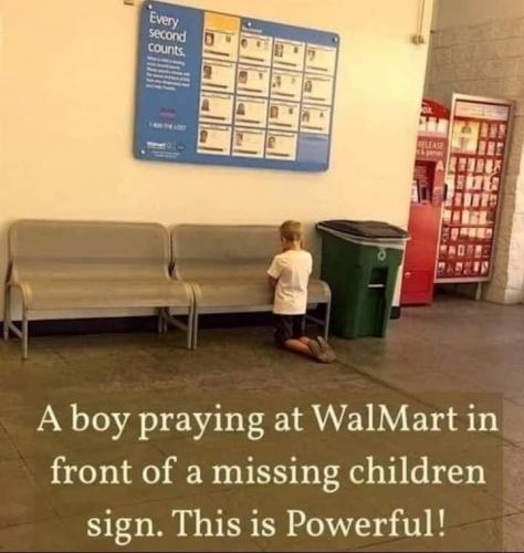 A boy praying