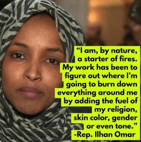 omar hate arson gender religion islam burn down incitement