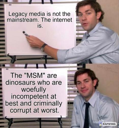 Legacy Media not Mainstream