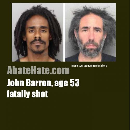 John Barron, age 53, fatally shot