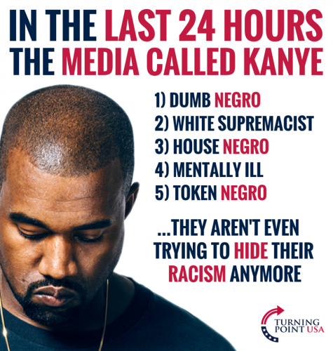 media cnn msnbc racistdems kanye names negro supremacist token