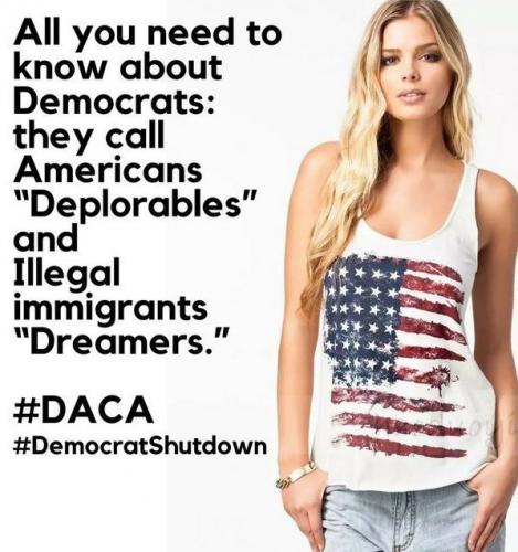 nightmare illegals are dreamers and americans are deplorable daca schumer priorities