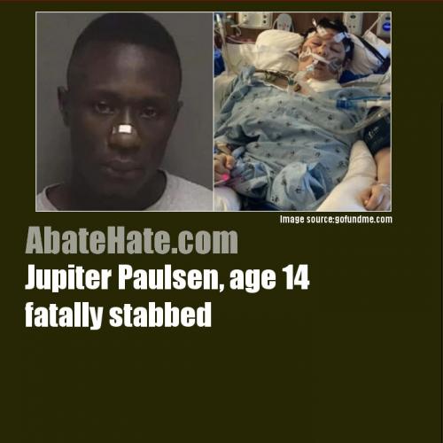 Jupiter Paulsen, age 14, fatally stabbed