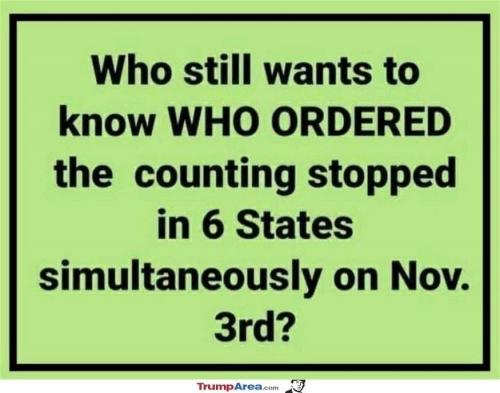 whoordered the counting stopped