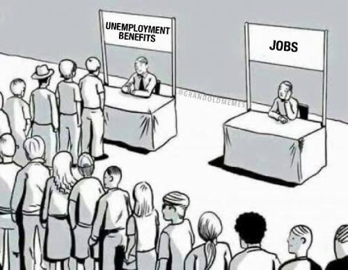 unemployment benefits VS jobs