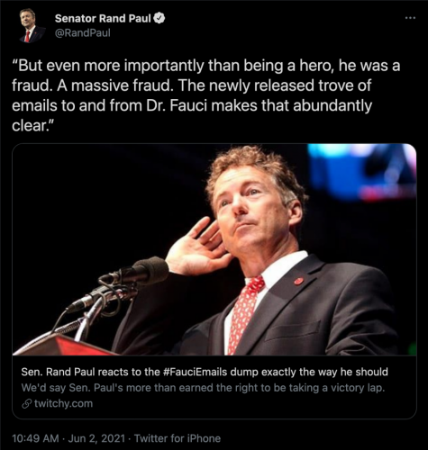 Senator Rand Paul on Twitter