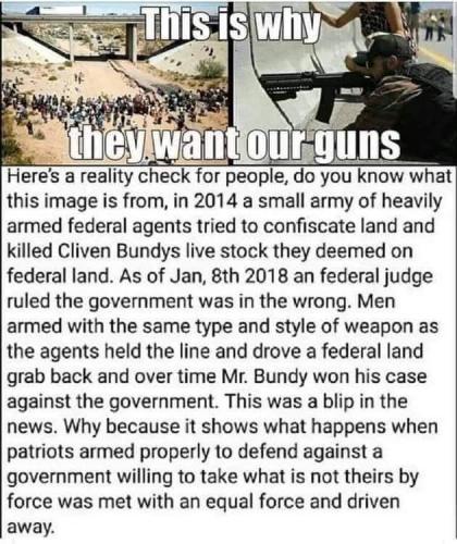 Meme THIS IS WHY THEY WANT OUR BUNS. This meme explains how Bundy supporters used the same kind of guns the agents had so the agents backed down. 160108767_1442213966119804_5874276904517310336_n